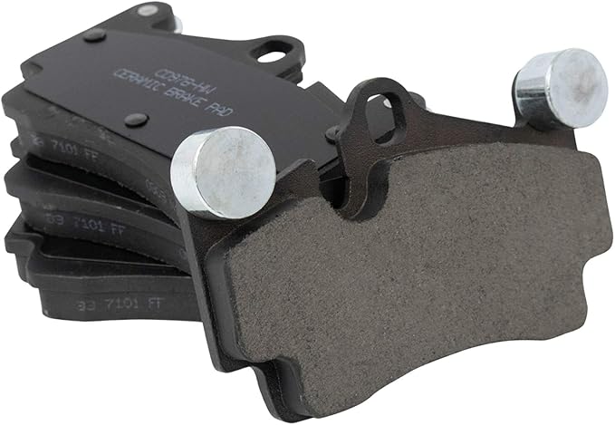 TRQ Rear Brake Pads Ceramic Compatible with 2007-2015 Audi Q7 2003-2010 Porsche Cayenne 2004-2010 Volkswagen Touareg