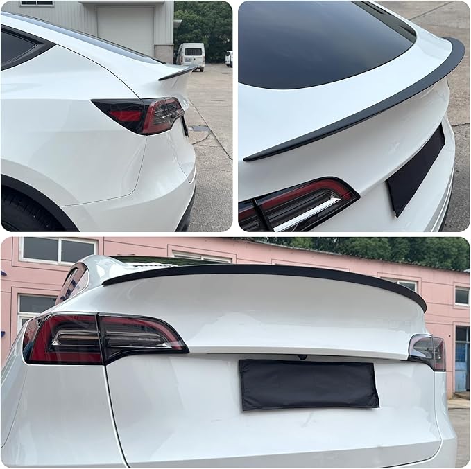 Spoiler Fit for Tesla Model Y 2020-2024, Upgrade ABS Material Rear Spoiler Wing OEM Rear Trunk Lip, Model Y Accessories, Matte Black