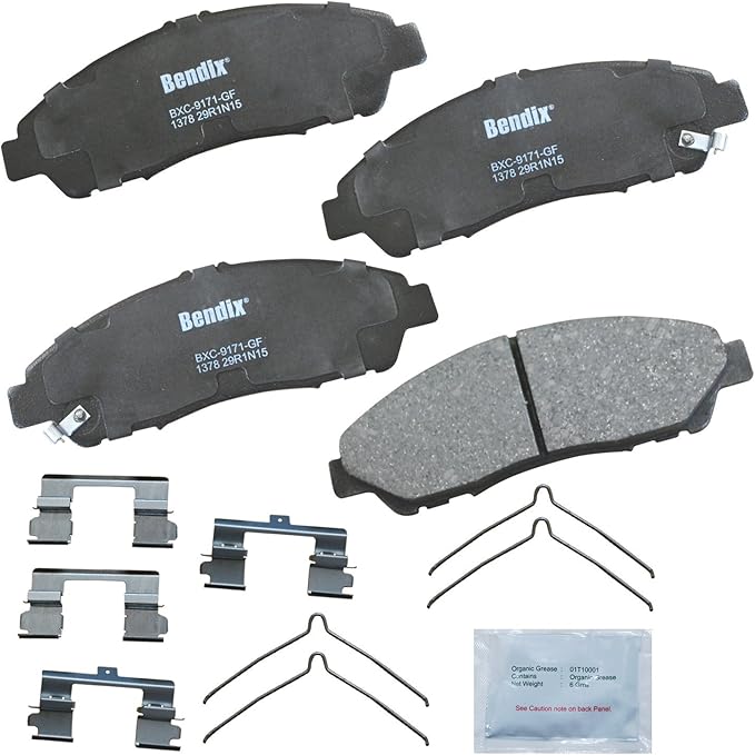 Bendix Priority1 CFC1378 Ceramic Front Brake Pads for Acura MDX 2013-2007, RLX 2014, RLX 2020-2016, ZDX 2013-2010, Honda Pilot 2015-2009