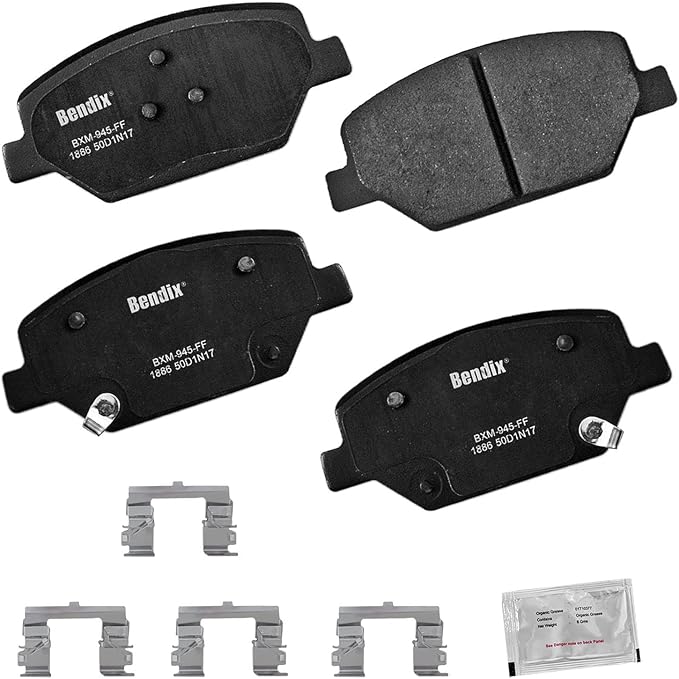 Bendix Priority1 CFM1886 Semi-Metallic Front Brake Pads for Select Models Buick Envision, LaCrosse, Regal Sportback, TourX, Cadillac XT4, Chevrolet Camaro, Equinox, GMC Terrain