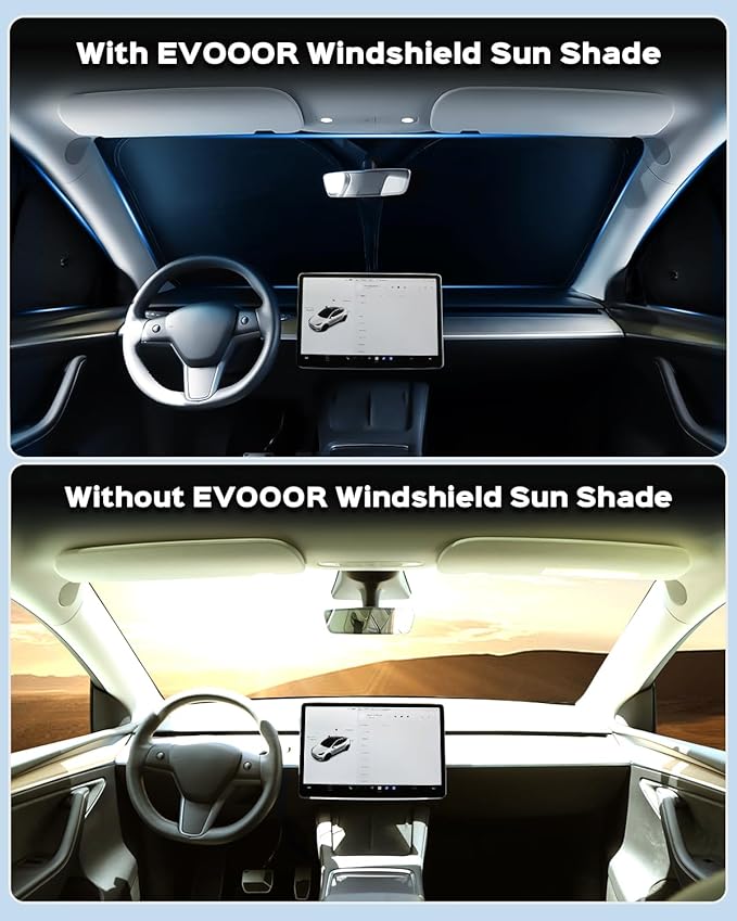8PCS Windshield Sunshade for Tesla Model Y (2020-2024),Front&Rear Side Window Privacy Cover Sun Shade Sun Visor Thermal Insulated Model Y Accessories