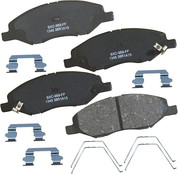 Bendix Premium SBC1345 Ceramic Front Brake Pads for Nissan Tiida 2011-2007, Tiida 2018-2016, Versa 2011-2008