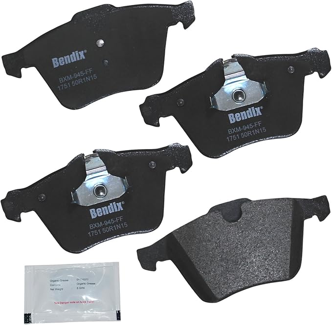 Bendix Priority1 CFM1751 Semi-Metallic Front Brake Pads for Jaguar F-Type 2014, F-Type 2021-2016