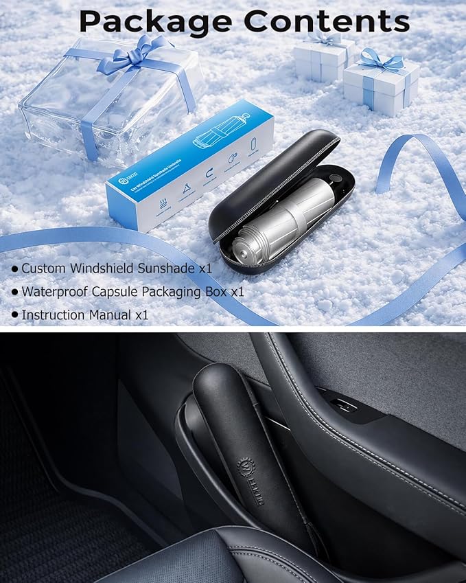 [2026 Upgraded] Weektic Custom Windshield Sun Shade Umbrella for Toyota RAV4 2006-2012, [Double Thickened Ice Crystal Coating] Sun & Heat Protection, Keep Vehicle Cool & Protect Interior