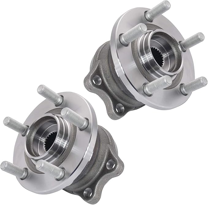 TRQ Rear Wheel Bearing and Hub Assembly Set 2 Piece Compatible with 2000-2004 Subaru Legacy 2000-2004 Outback 2003-2006 Baja