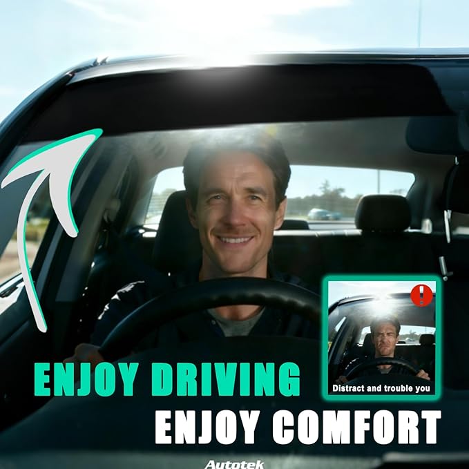 AUTOTEK Precut Windshield Tint Strip for Tesla Model Y 2025-2026, 2Ply Anti-Glare, Heat Blocker & UV Protection Sun Strip Tint Shade for Car Windows, Computer Cut Out, DIY Friendly