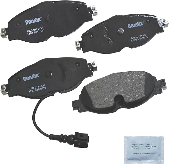 Bendix Priority1 CFC1760 Disc Brake Pad Set Ceramic for Select Models Audi A1,A3 Quattro Sportback Quattro Quattro Ateca Caddy Alltrack SportWagen SportWagen,Passat