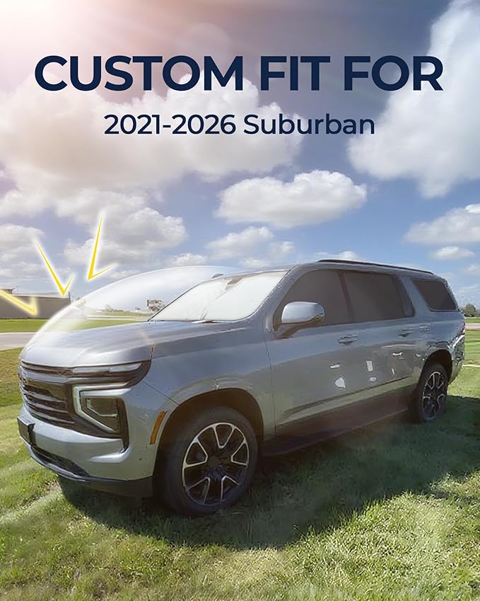 for Chevrolet Suburban 2021-2026 Car Window Shades, 8pcs Privacy Sun Shade Set for Front Windshield Side and Rear Windows, Full Window Covers Keeps Vehicle Cool for Camping Napping