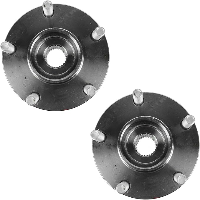 TRQ 2 Piece Front Wheel Bearing & Hub Assembly Set AWD Compatible with 2008-2012 Infiniti EX35 2013 EX37 2003-2012 FX35 FX37 2003-2008 FX45 2009-2013 FX50 2011-2012 G25 2007-2008 G35 G37 2006-2010 M3