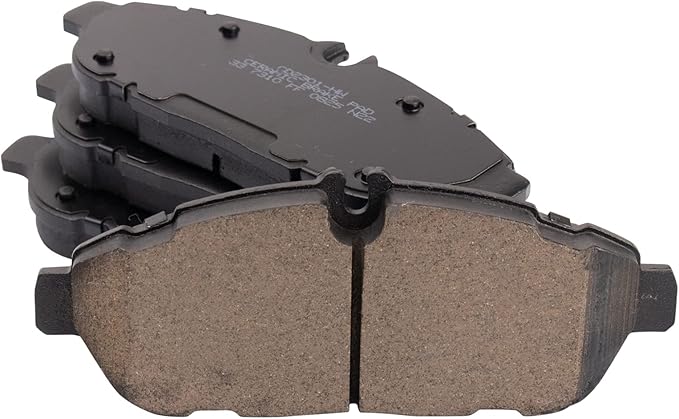 TRQ Front Ceramic Brake Pad Set Includes Hardware and Contact Point Grease Compatible with 20-23 Ford Transit-150 Transit-250 with Heavy Duty Front Axle Models
