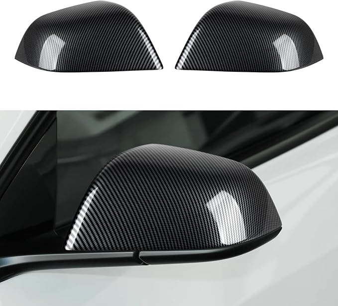 for Tesla Model 3 Mirror Cap Cover 2017-2025 Accessories Car Trim Carbon Style ABS Rearview Mirror Decal Sticker
