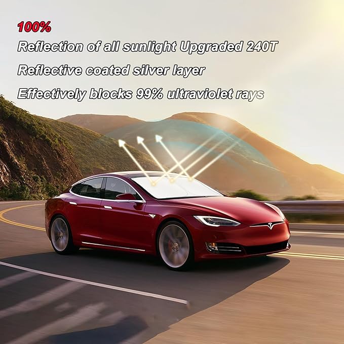 Windshield Sun Shade Compatible with Ford Transit 2025 2024 2023 2022 2021 2020 2019 2018 2017 2016 2015