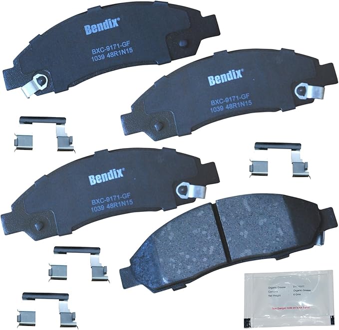 Bendix Priority1 CFC1039 Ceramic Front Brake Pads for Chevrolet Colorado 2008-2004, GMC Canyon 2008-2004, Isuzu i-280 2006, i-290 2008-2007, i-350 2006, i-370 2008-2007