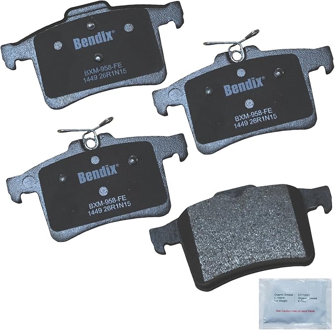 Bendix Priority1 CFM1449 Semi-Metallic Rear Brake Pads for Jaguar XF 2015-2010, XFR 2015-2010, XFR-S 2015-2013, XJ 2014-2011, XJR 2017-2014, XKR 2013-2010, XKR-S 2013-2012