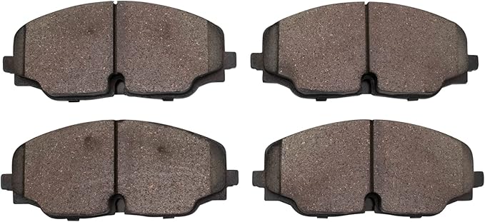 TRQ Front Ceramic Brake Pad Set Compatible with 2018-21 Volkswagen Atlas 2020 Atlas Cross Sport