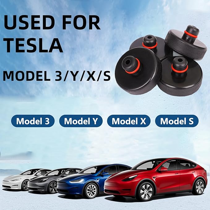 Tesla Jack Pads Lifting Jack Pad for Model Y/3/S/X Juniper Tesla Pucks Accessories with Tire Repair Tools Kit for 2016 to 2026,4 Pucks with Storage Case