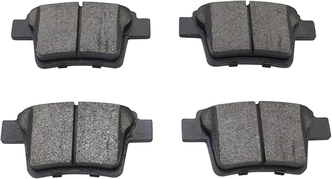 TRQ Rear Brake Pads Ceramic Hardware Compatible with 2005-2007 Ford Five Hundred Freestyle 2008-2009 Taurus Taurus X 2005-2008 Jaguar X-Type Mercury Montego Sable