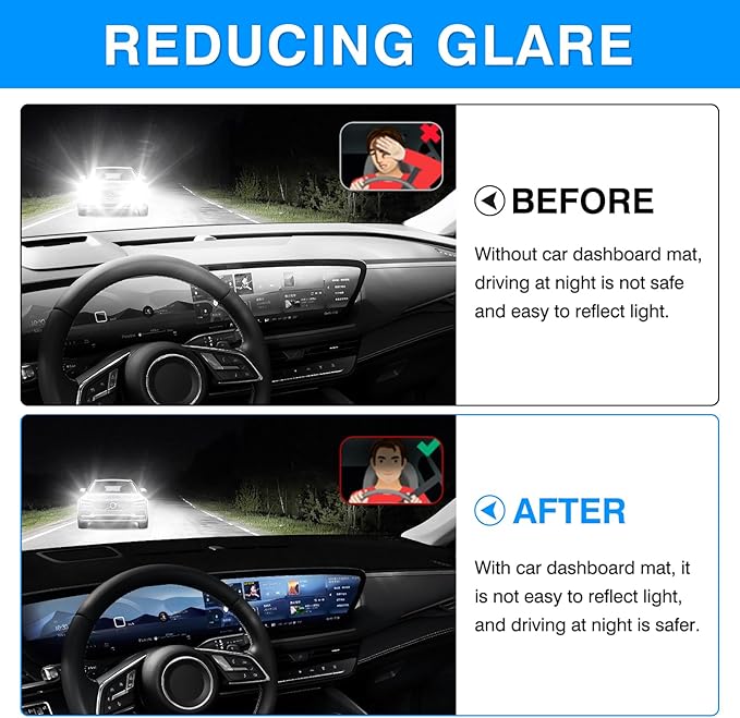 Autorder Dashboard Cover Mat for 2024 2025 2026 Buick Envision Accessories Dash Cover Upgrade Velvet Dash Mat Sunshade Glare UV Rays Protector