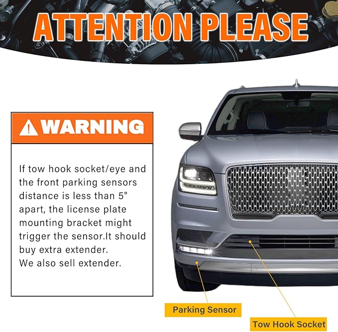 Front License Plate Holder No-Drill License Plate Bracket Mount Anti-Theft Frame Compatible with Lincoln Aviator 2003-2025,Corsair 2020-2024,Nautilus 2nd gen 2019-2024,Navigator 4th gen 2018-2024