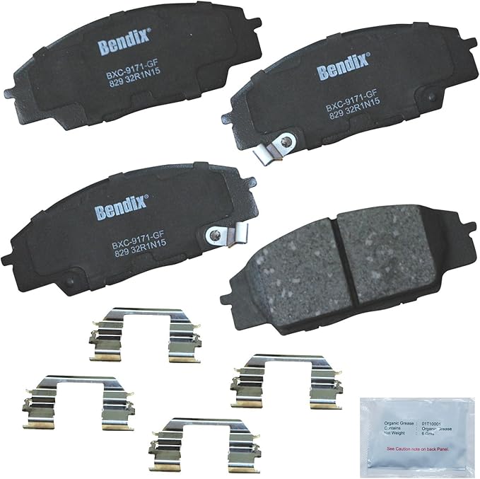 Bendix Priority1 CFC829 Ceramic Front Brake Pads for Acura CSX 2011-2007, RSX 2006-2002, Honda Civic 2011-2006, S2000 2009-2000