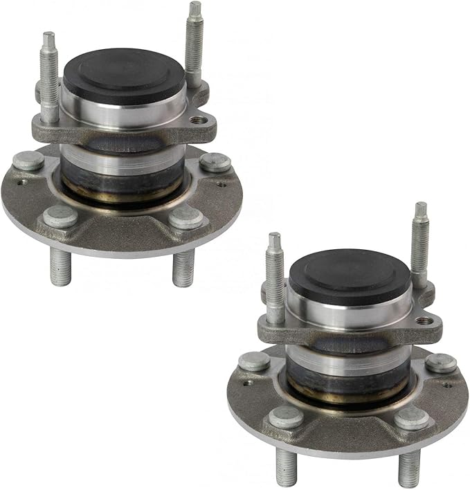 TRQ Rear Driver and Passenger Side Wheel Bearing and Hub Assembly Set 2 Piece Compatible with 2010-2013 Kia Forte 2010-2013 Forte Koup