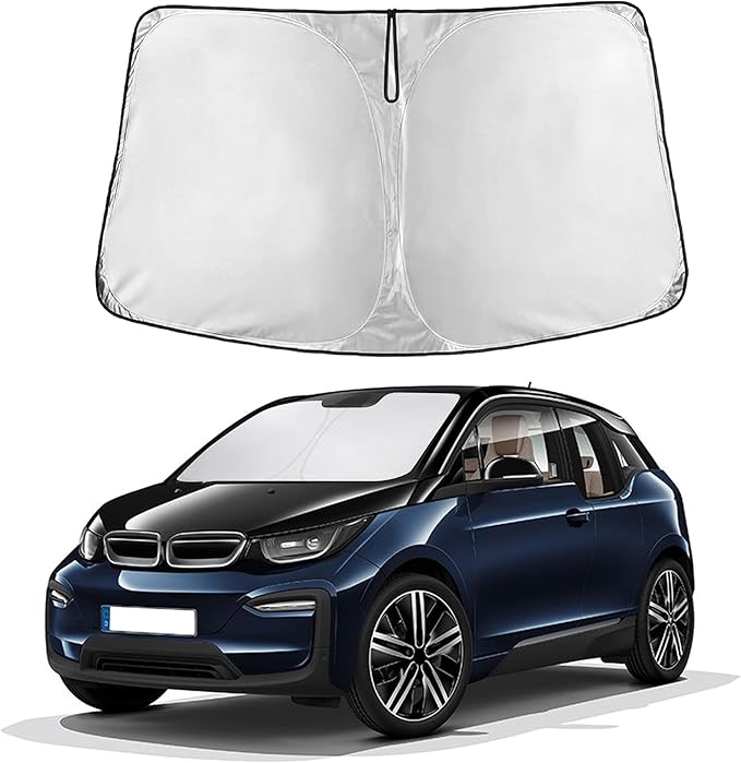 EcoNour Windshield Sunshade for BMW i3 2015-2020 2021 2022, Sun Visor for Front Windshield & Window Sun Shade Cover, UV Heat Blocker & Protector, Car Accessories