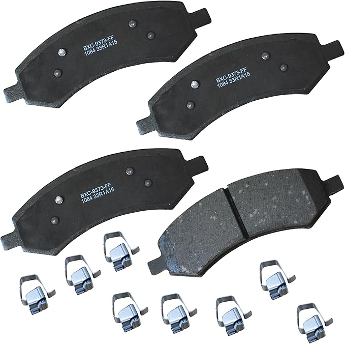Bendix Premium SBC1084 Ceramic Front Brake Pads for Select Models Chrysler Aspen, Dodge Dakota, Durango, Ram 1500, Mitsubishi Raider, 1500 Classic, Dakota