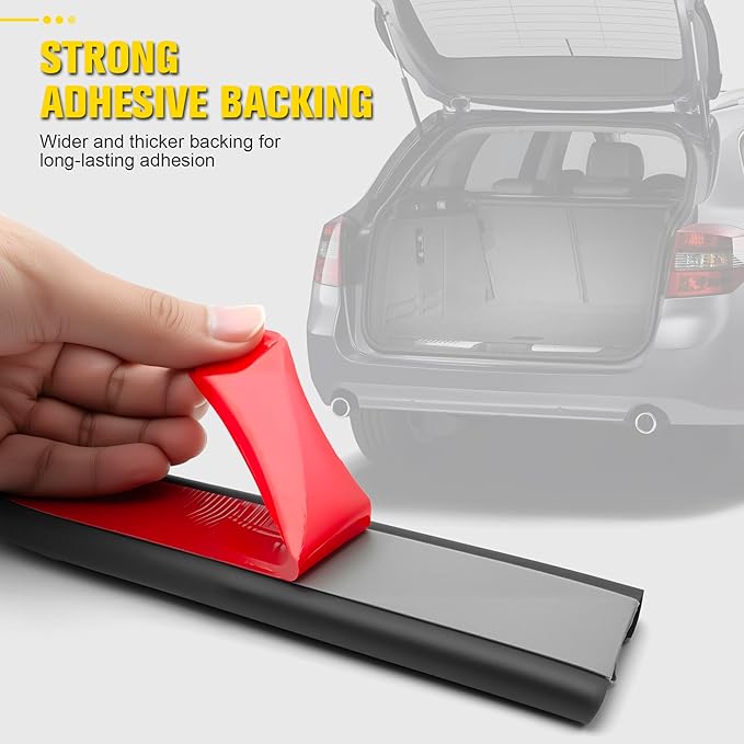 39.4FT Rubber Weather Seal Strip for Truck Cap, Automotive Weather Stripping Camper Shell Seal, Triple-Hole Enhanced Universal Tailgate & Door Seal