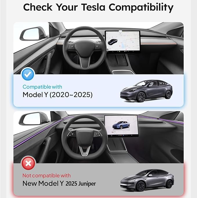 Upgrade Sunshade Roof for Tesla Model Y 2025-2020 [No-Gap/Sag-Free][No for New Model Y 2025 Juniper] Middle Magnetic Component Glass Roof Sunshade Heat Insulation for Tesla Accessories