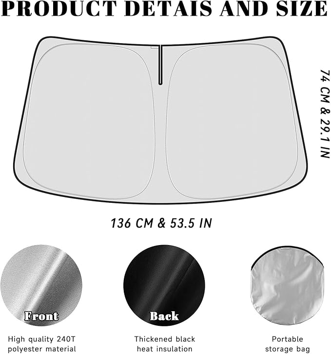 Car Windshield Sun Shade for Audi 2018-2026 A4 A5 & S5 RS5 Accessories (OEM Design) Reflective Foldable Heat Insulation Sunshade for Ultimate Protection