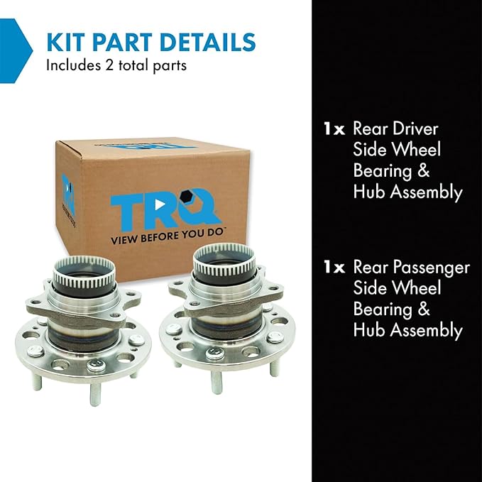 TRQ Rear Wheel Bearing and Hub Assembly Set 2 Piece Compatible with 11-17 Hyundai Azera 10-14 Sonata 10-15 Tucson Front Wheel Drive 14-16 Kia Cadenza 11-15 Optima 11-16 Sportage Front Wheel Drive