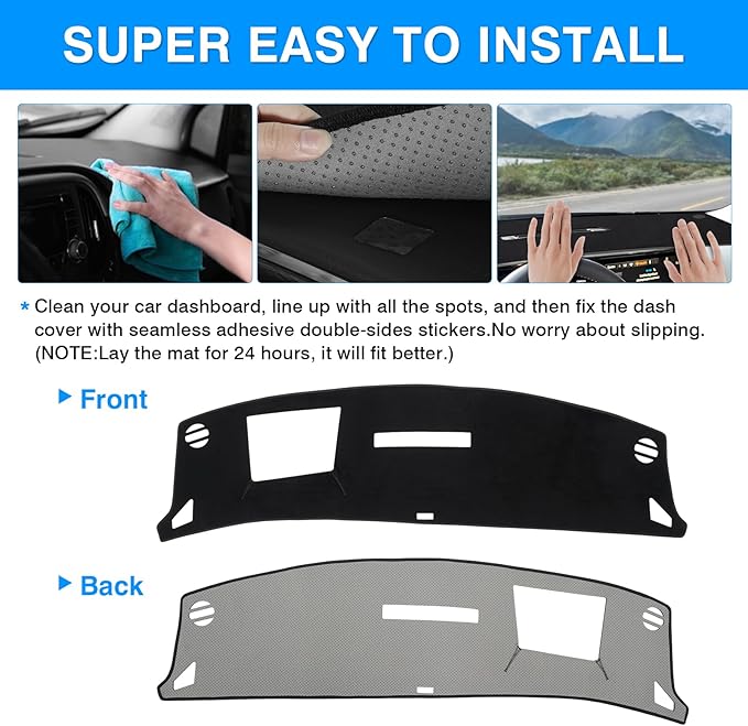 Autorder Dashboard Cover Mat for 2023-2025 2026 Nissan Ariya Accessories Dash Cover Upgrade Velvet Dash Mat Sunshade Glare UV Rays Protector(with HUD)