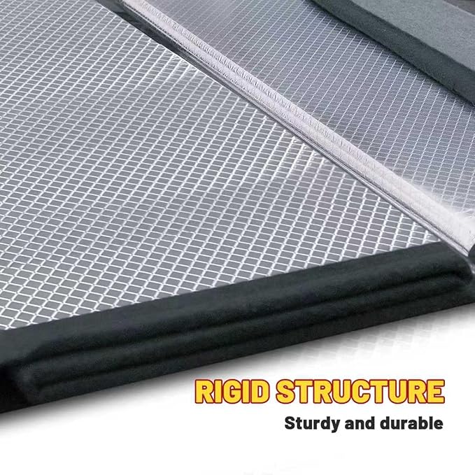 Windshield Sun Shade for Tesla Model 3 2018-2026, Model Y 2020-2026, Foldable Front Window Shade with 3-Layer Reflective Material to Keep Car Cool