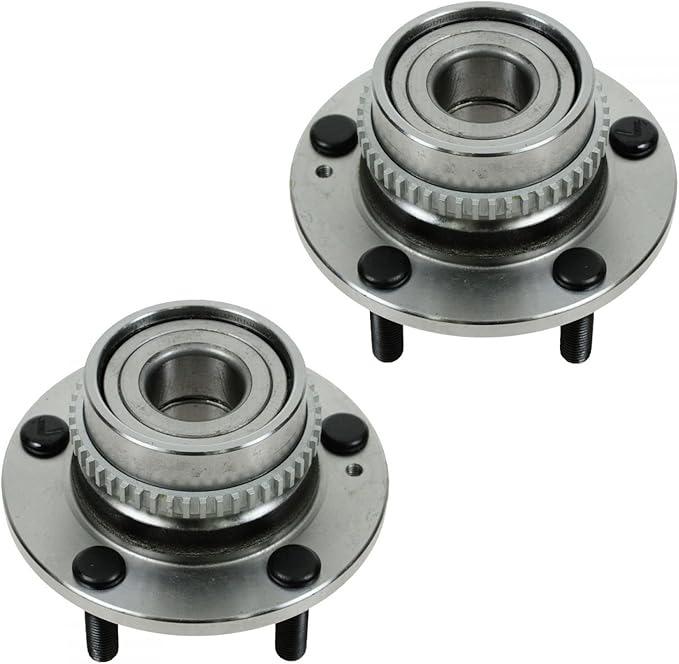 TRQ Rear Driver and Passenger Side Wheel Bearing and Hub Assembly Set 2 Piece Compatible with 2005-2010 Kia Sportage Front Wheel Drive 2005-2009 Hyundai Tucson Front Wheel Drive