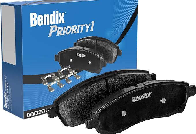 Bendix Priority1 CFC1294 Ceramic Front Brake Pads for BMW X4 2018-2016, X5 2018-2007, X6 2016-2008, X6 2019-2018