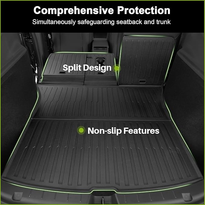 Floor Mats for 2026 2025 Tesla Model Y Juniper Standard Only, Full Coverage All Weather Floor Mat Cargo Liner Frunk Backrest Mats Juniper Accessories (Not for Premium and Performance)