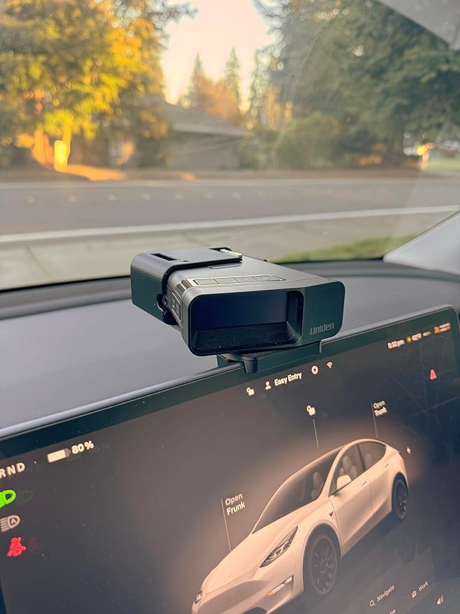 Radar Holder for Uniden R7 Compatible with Tesla Vehicles - Black