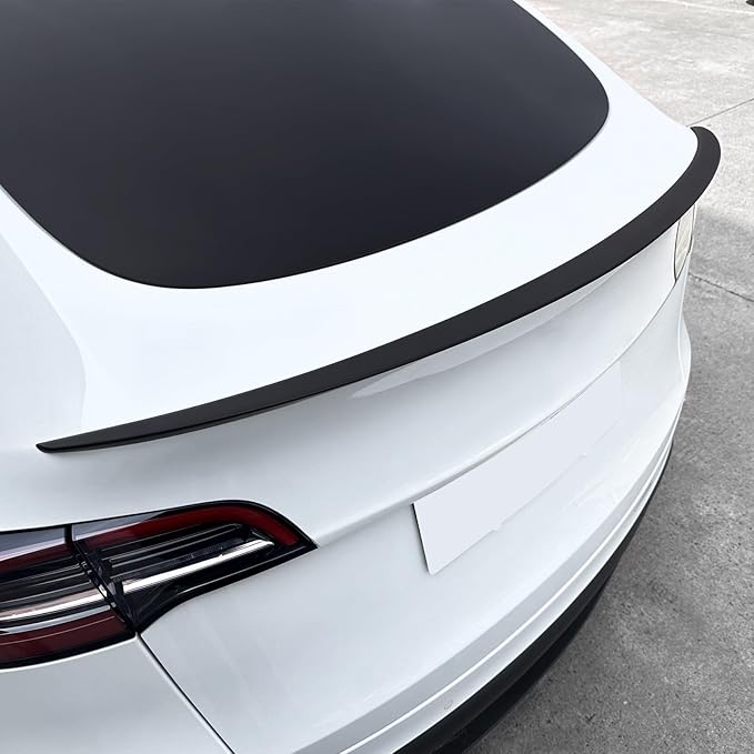 Spoiler Fit for Tesla Model Y 2020-2024, Upgrade ABS Material Rear Spoiler Wing OEM Rear Trunk Lip, Model Y Accessories, Matte Black