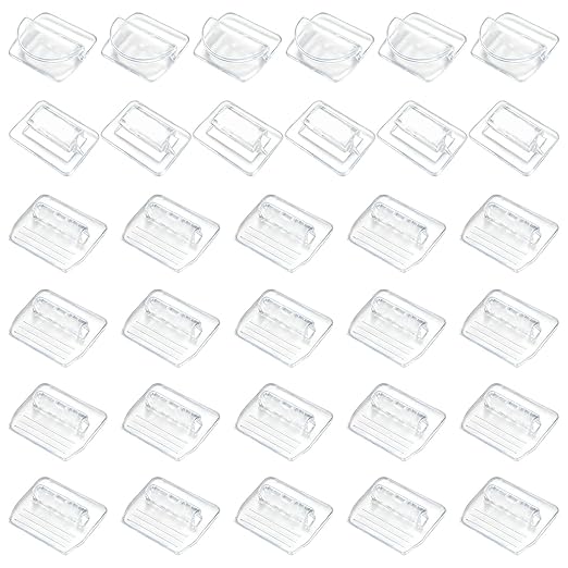 32 Pcs Sunshade Clips, Roof Sunshade Insert Clips Compatible with Model 3/Y/S/X, Sun Roof Shade Fasteners for Sunshade Installation and Stability (Clear)