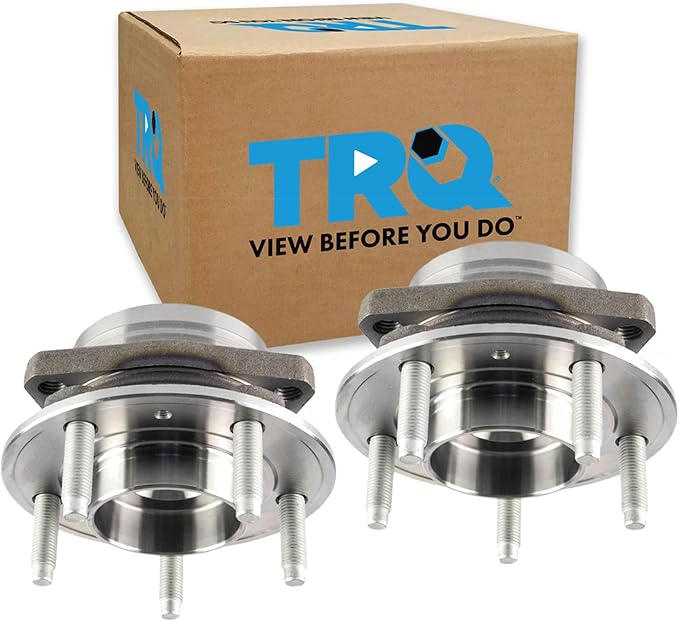 TRQ Left and Right Wheel Bearing and Hub Assembly Set 2 Piece Compatible with 16-19 Chevrolet Malibu 18-19 Buick Cascada 16-18 Envision 17-18 Envision AWD 17-19 Lacrosse 17-19 Lacrosse AWD