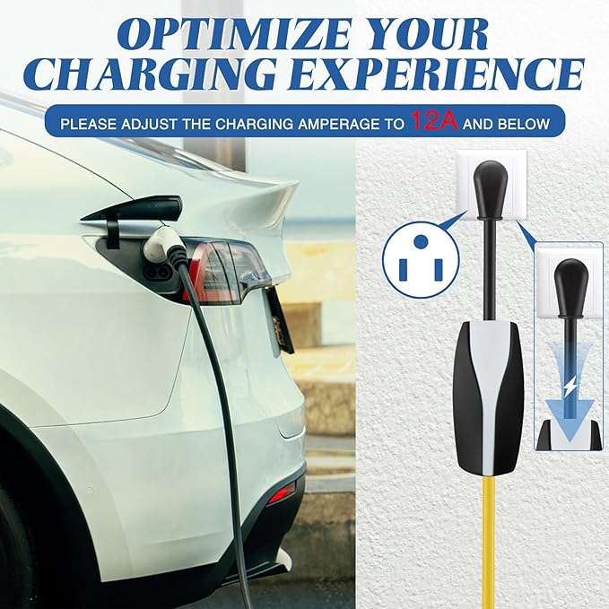 Relaxweex 16" Adapter Compatible with Tesla Gen 2 Mobile Portable Charger Connect Mobile Charger to Handle(not Compatible with Pre-2018 Model S/x Vehicles)(5-15p)