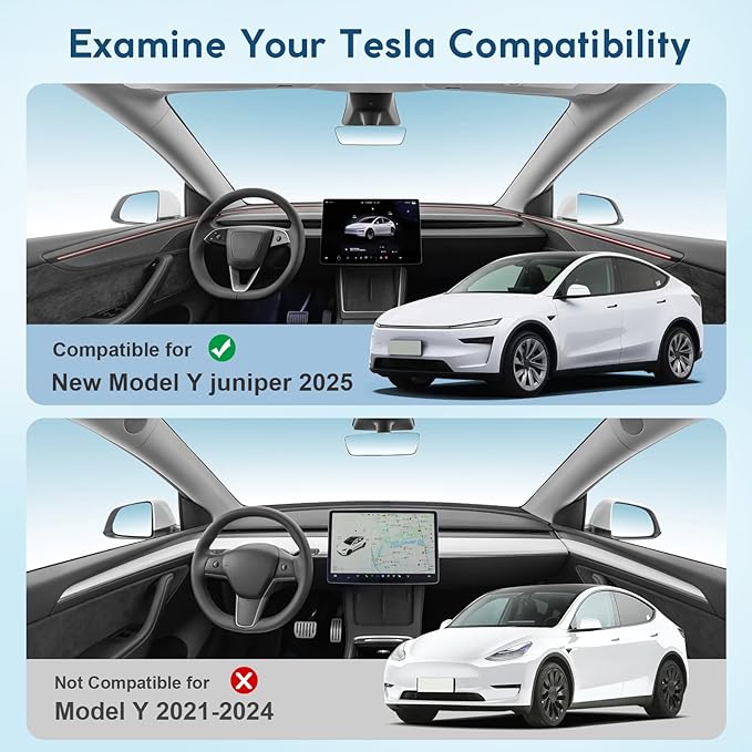 2025 Upgrade Sunshade Roof for Tesla New Model Y Juniper Accessories, Sag-Free&No Gap, Heat Insulation Glass Roof Sunshade Sunroof, Magnetic-Mid Design, No-light Leakage OEM-fit Roof Shade