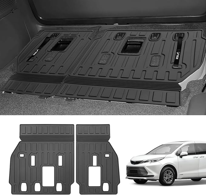 Custom for 2021-2026 Toyota Sienna Rear Seat Backrest Mats All Weather TPE Protection Mat Accessories (for 2021-2026 Toyota Sienna Backrest Mats)