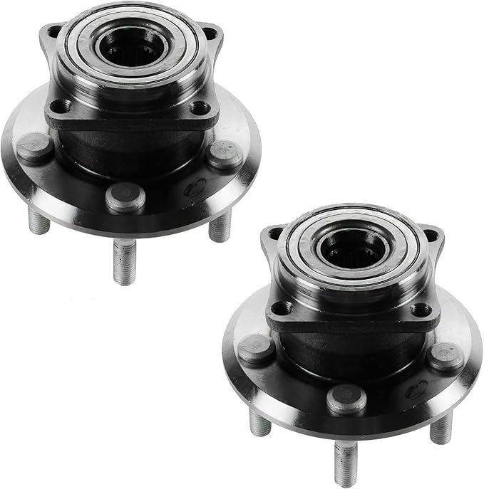 TRQ 2 Piece Rear Wheel Bearing & Hub Assembly Set AWD Compatible with 2003-2006 Pontiac Vibe Toyota Matrix