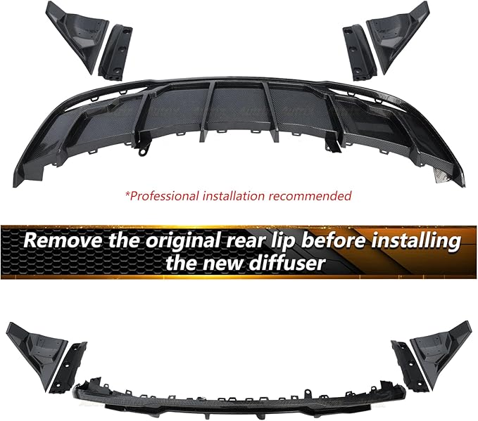 Full Body Kit for Tesla Model 3 Highland 2024-2026, Aero Package Front Lip, Rear Diffuser, Side Skirts, Rear Spoiler, Fog Light Trims Aggressive Performance Style Carbon Fiber look