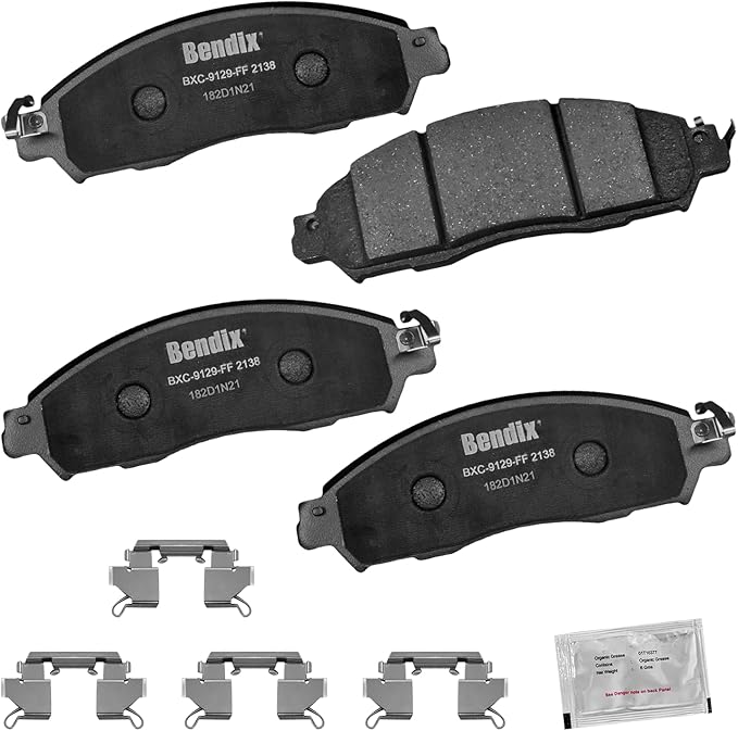 Bendix Priority1 CFC2138 Ceramic Front Brake Pads for Nissan LEAF 2019-2018, NV200 2021
