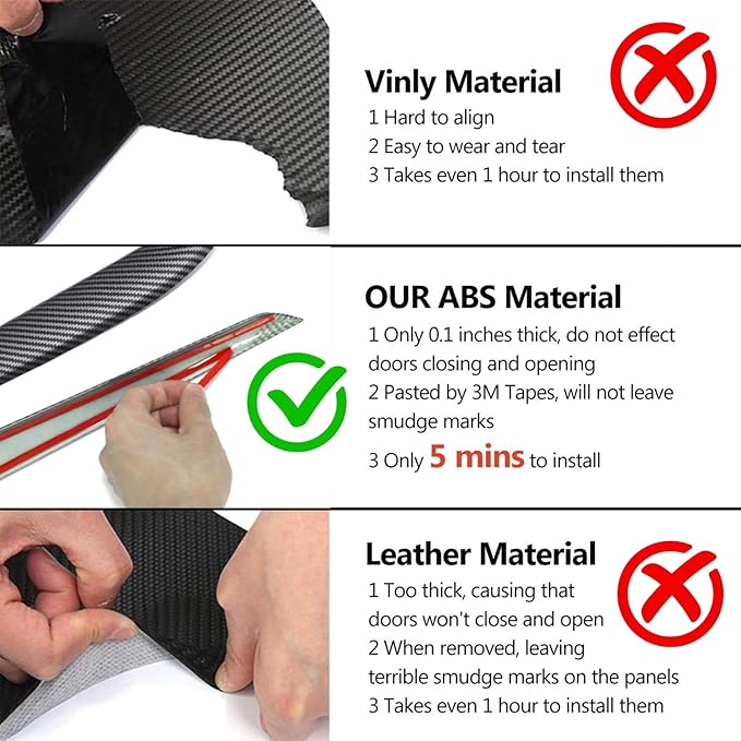 Fit Dashboard Wrap Compatible with Tesla Model Y (2019-2023) Model 3 (2021-2023) ABS Front Door Trim Wrap Kit Cover Cap Interior Decoration Dash Protective Film Tesla Accessories(Matte White)