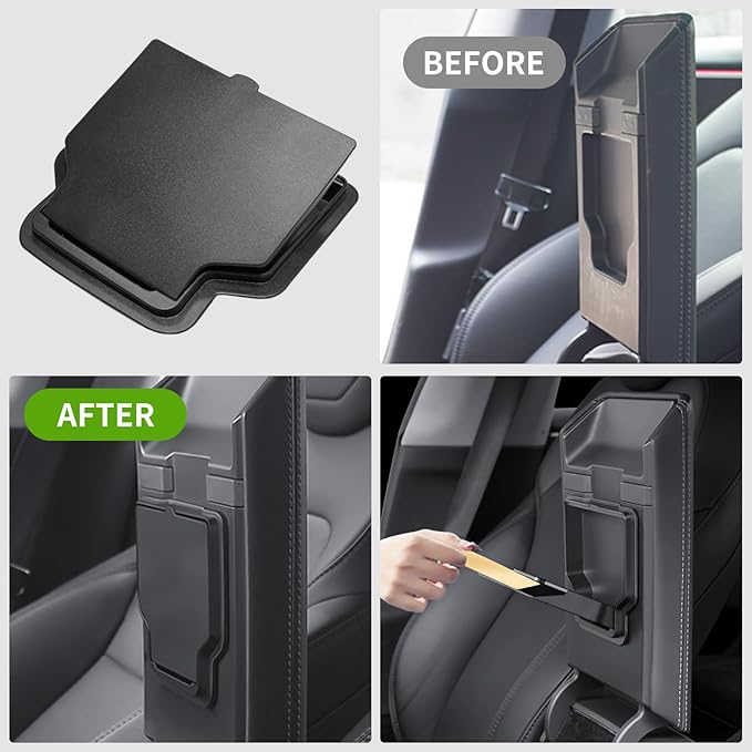 Tesla Model Y Juniper Center Console Organizer 6 PCS Silicone 2025 2026 New Tesla Model Y Juniper & Model 3 Highland Accessories Silent Hidden Storage Box with Rear Air Vent Protector
