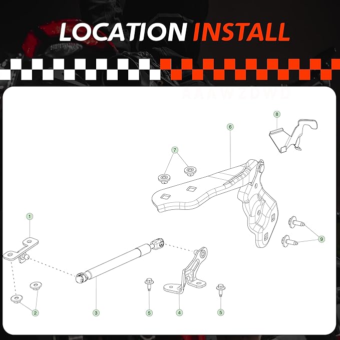 for Tesla Model 3 Hood Hinges 2017-2023 Left and Right Car Hood Hinge Replacement#1098792-00-D 1098793-00-D(1 Pair)