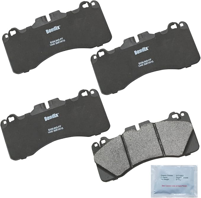 Bendix Priority1 CFM1440 Semi-Metallic Front Brake Pads for Lexus GS F 2020-2016, LS460 2017-2010, RC F 2020-2015